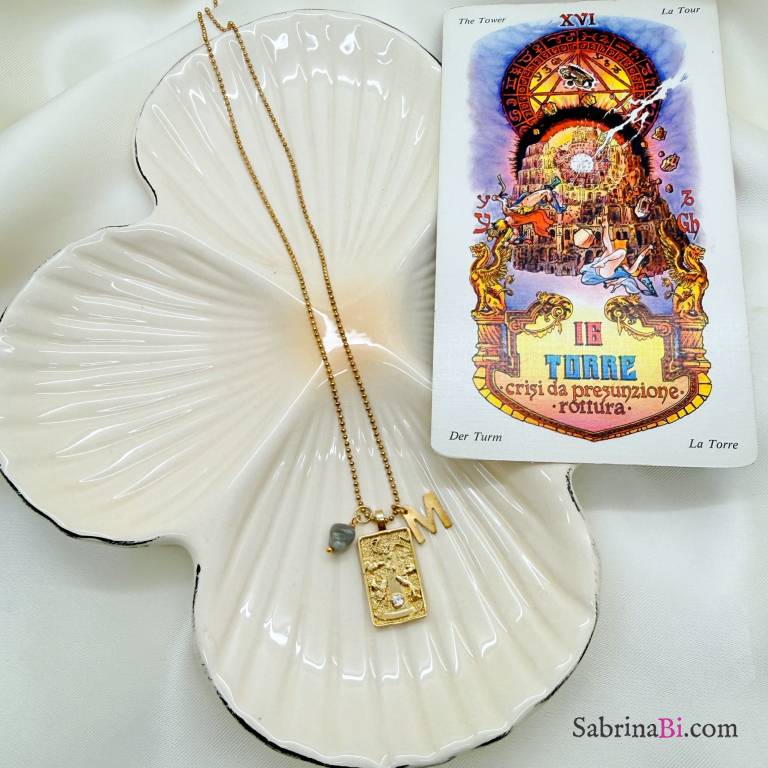 Collana Tarocchi La Torre Gold | Arcano XVI - SabrinaBi