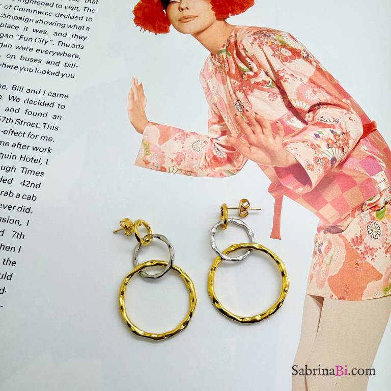 Orecchini Maxi Cerchi Gold & Silver | SabrinaBi