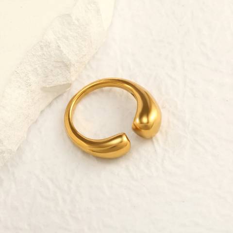 Double Droplet Ring gold