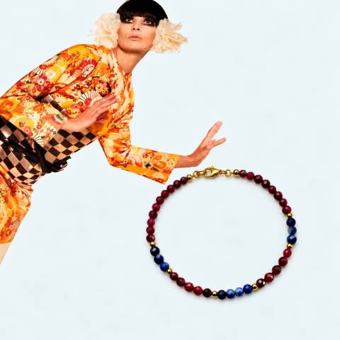 Ruby and Lapis Lazuli Bracelet