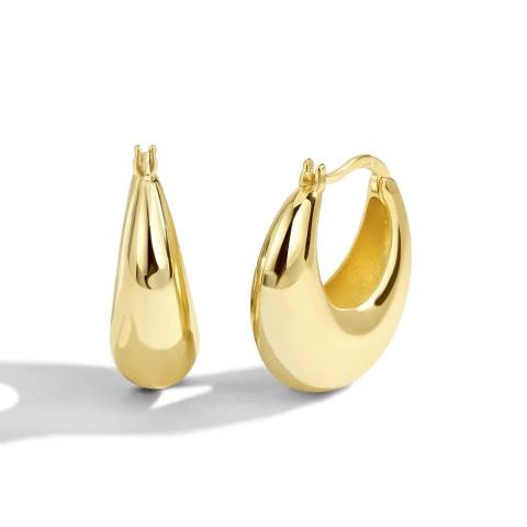 Golden Luna Drop hoops