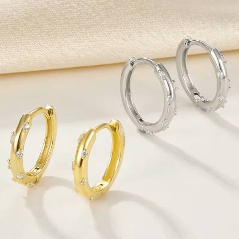 Cerchi Spotted oro/argento