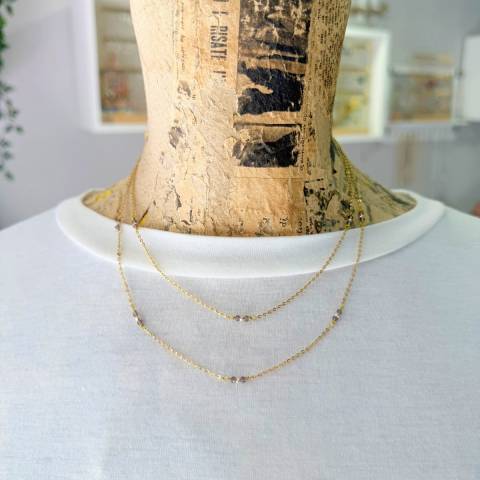 Collana a 2 fili con Ametista