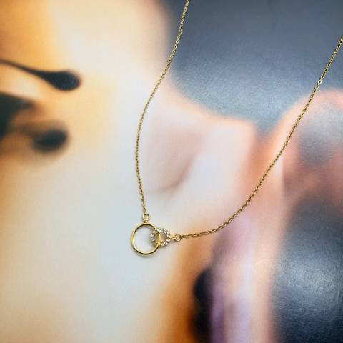 Double ring necklace