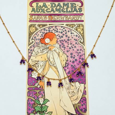 Collana Lilac Bloom in Ametista