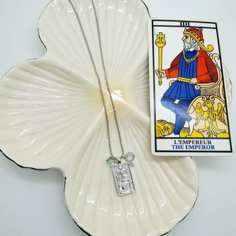 Collana Tarocchi Arcano IV L'Imperatore Silver