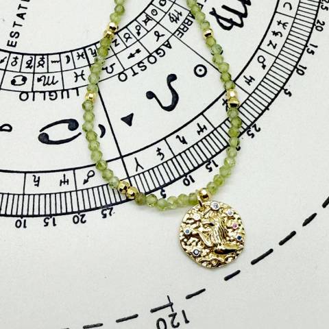 Collana Zodiac Leone con Peridoto