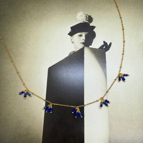 Collezione Blu Notte collana Grappoli Lapis
