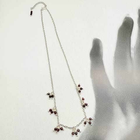 Ethereal Garnet collection necklace Ruby Cluster