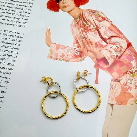 Orecchini Maxi Cerchi Gold & Silver | SabrinaBi