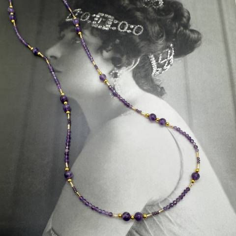 Deep Purple — Long Amethyst Necklace