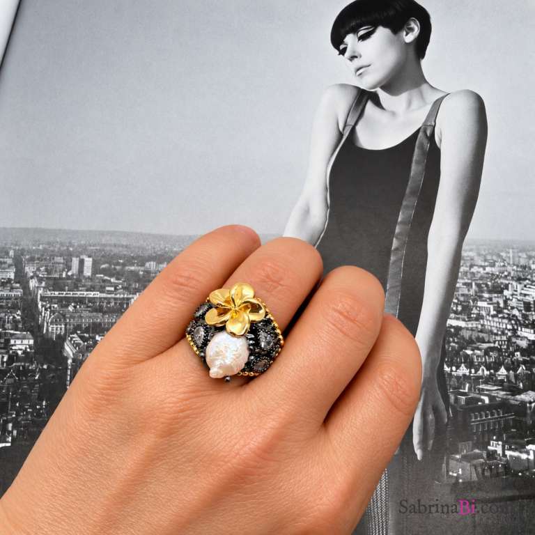 Anello Fiore Barocco