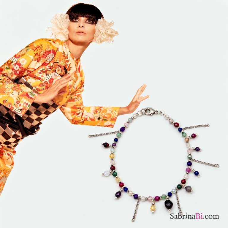 Gemstone Bracelets with Chains – Gold or Silver