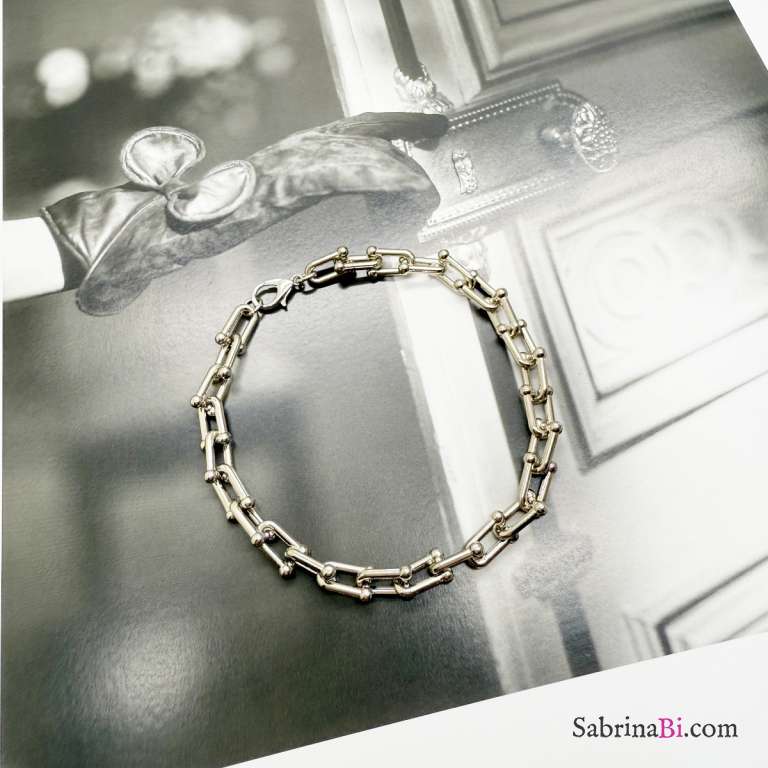 Bracciale maglia a ferro di cavallo argento
