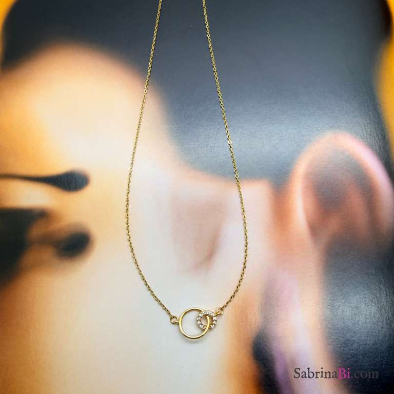 Collana doppio anello Zirconi