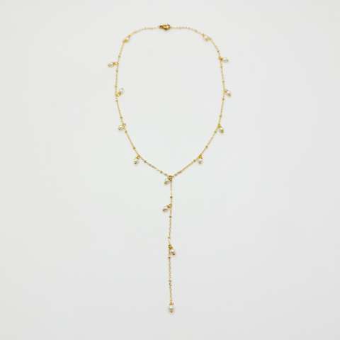 Collana a Y oro Gocce di Luna