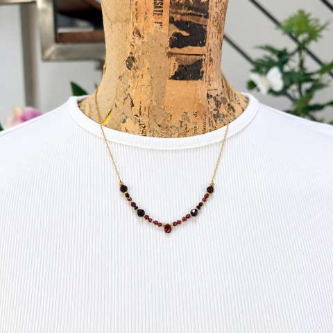 Arco di Granato Natural Garnet Necklace | SabrinaBi