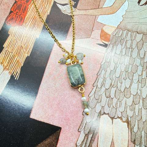 Labradorite and Pearl Necklace
