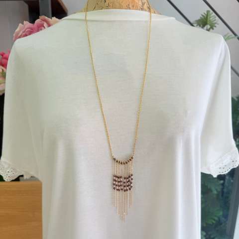 Riflessi di Granato Fire Night long necklace