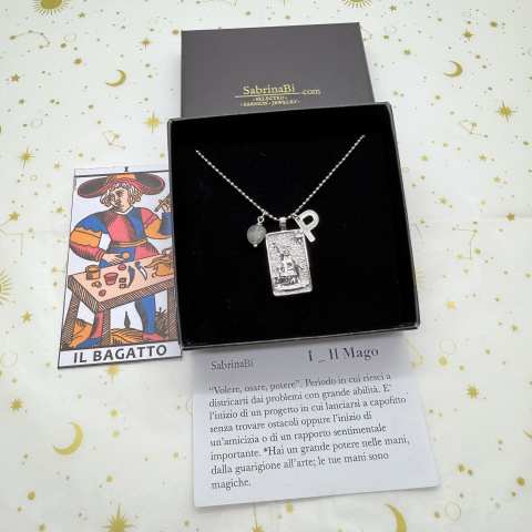 Collana Tarocchi Arcano I Il Mago silver