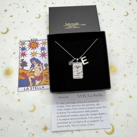 Collana Tarocchi Arcano XVII La Stella silver