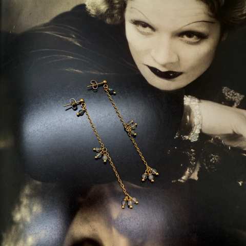 Polar Night cluster chain earrings