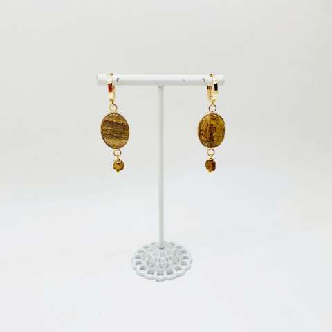 Natural Jasper drop earrings
