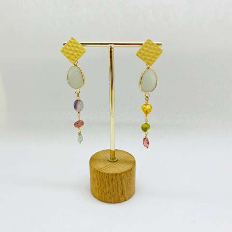 Happiness earrings with multicolor stones