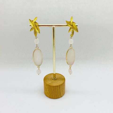 Romantica earrings with Rose Quartz