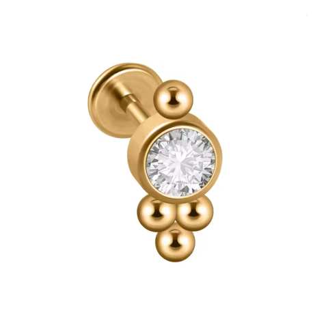 Piercing oro India Zircone