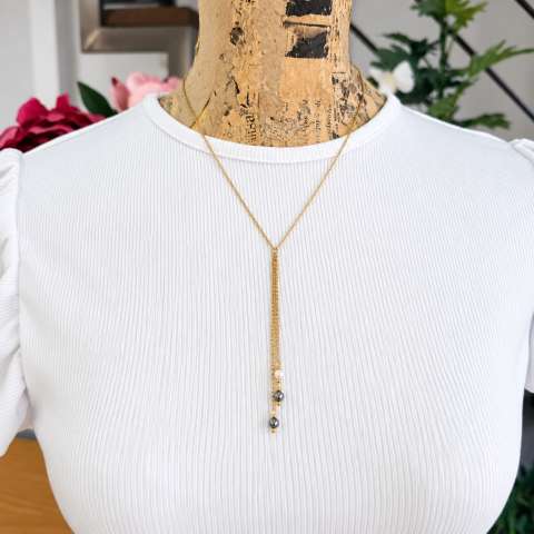 SCIA | Collana Gold con Pendenti e Perle | SabrinaBi